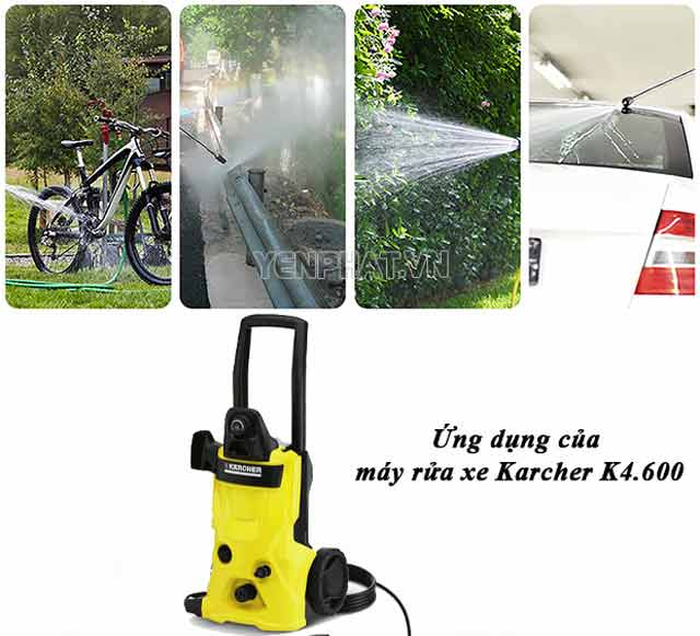 Ứng dụng phổ biến của thiết bị phun rửa xe Karcher K4.600